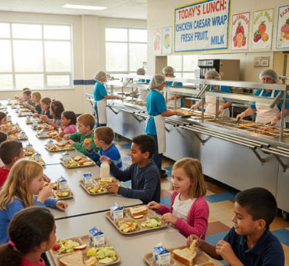 School cafeteria and lunch program